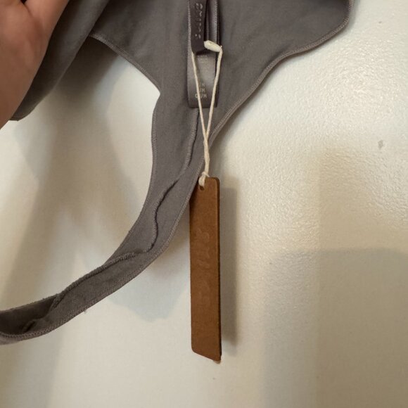 NWT Skims Deep Plunge Bodysuit Grey Modal Size S/M - Picture 2 of 7